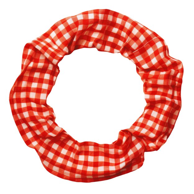 Red scrunchy on isolated background