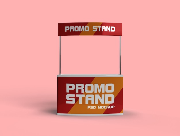 PSD a red sign that says promotion stand on it