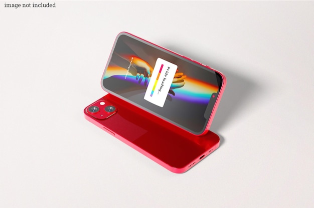 Red Smartphone mockups