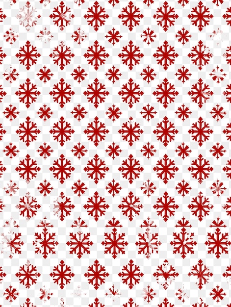 PSD red snowflakes on a white background