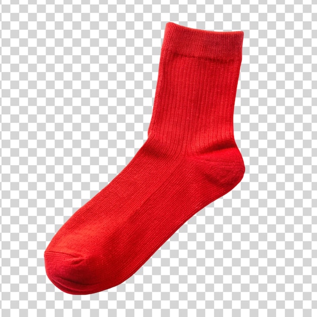 PSD calza rossa isolata su uno sfondo trasparente