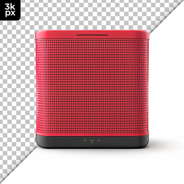 A red speaker that is made by kx