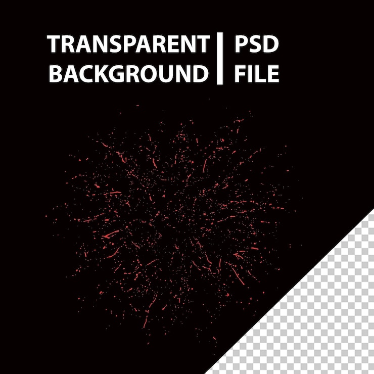 PSD red splash png