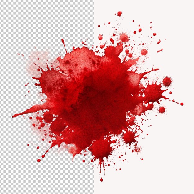 A red splash of water and a white background with a red splash