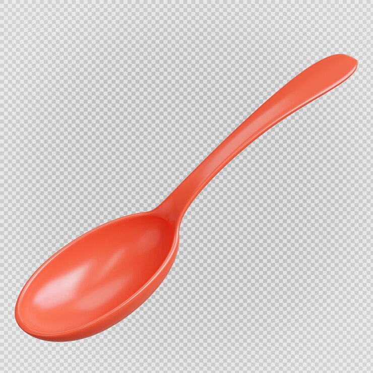 PSD красная ложка 3d