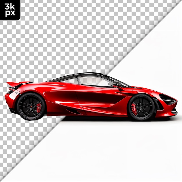 PSD a red sports car with the logo for the x2x