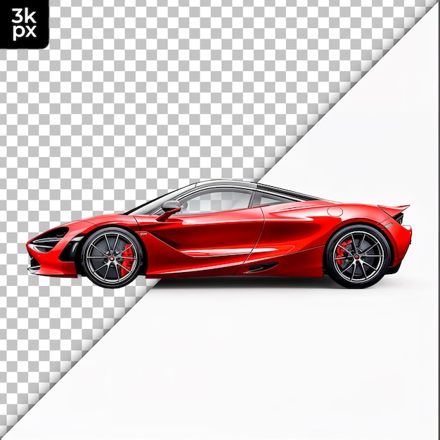 PSD a red sports car with the logo for the x2x