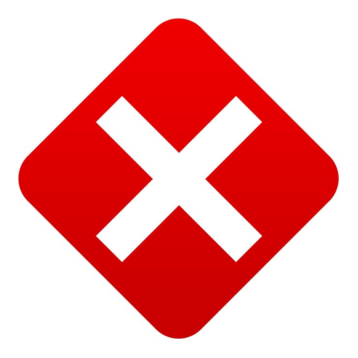 PSD red square with white x an error indicator