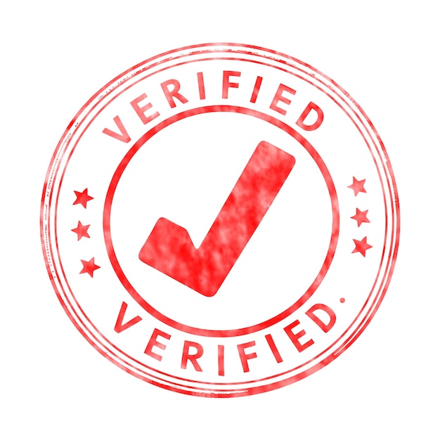 a red stamp with the word verizon on it