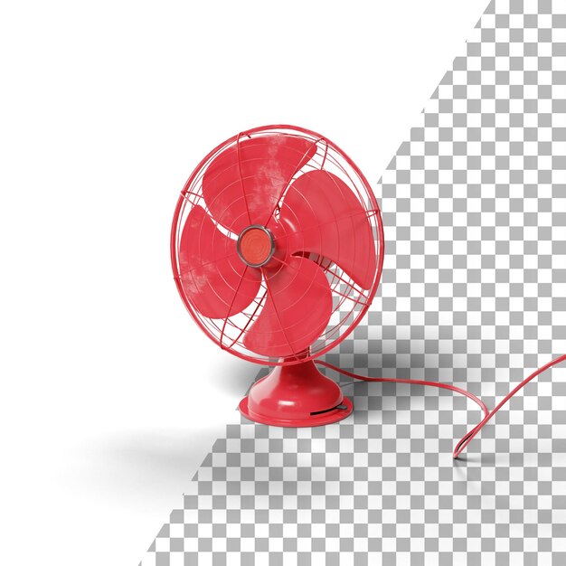 PSD red stand fan 3d render pnd