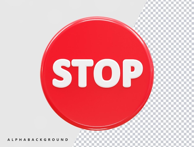 Un segnale di stop rosso con uno sfondo bianco e un cerchio rosso con la parola stop su di esso.