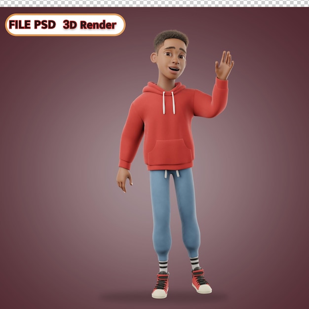 PSD red style boy