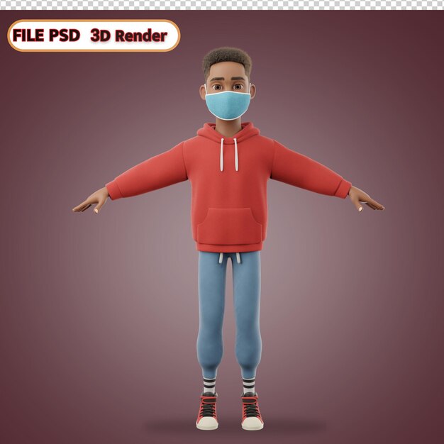 PSD red style boy