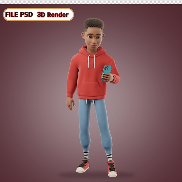 PSD red style boy