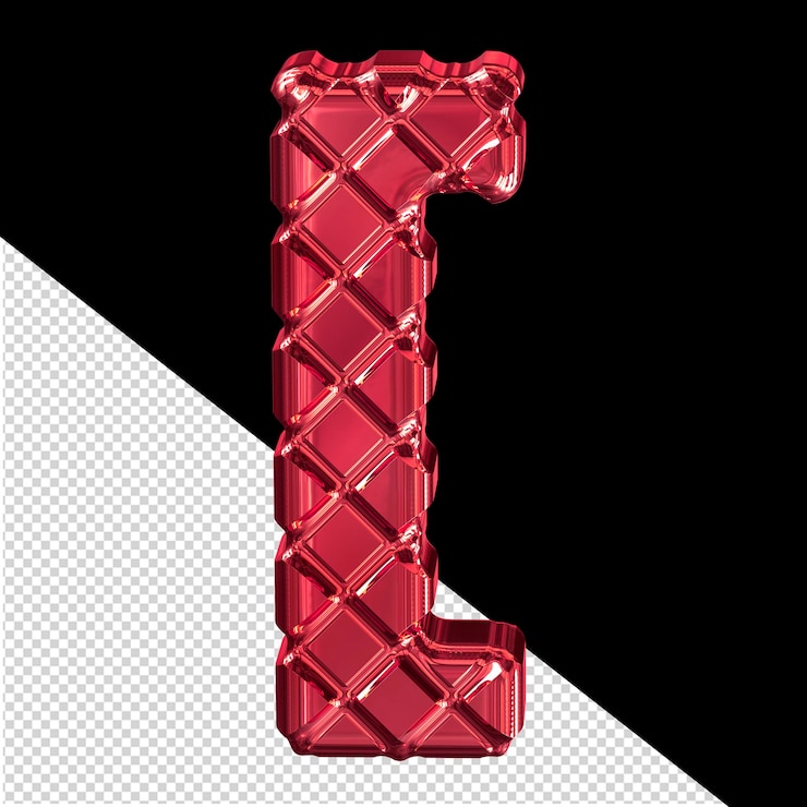 PSD red symbol made of gold rhombuses