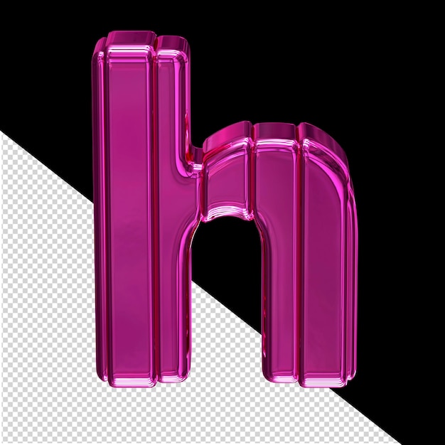 PSD red symbol with belts letter h