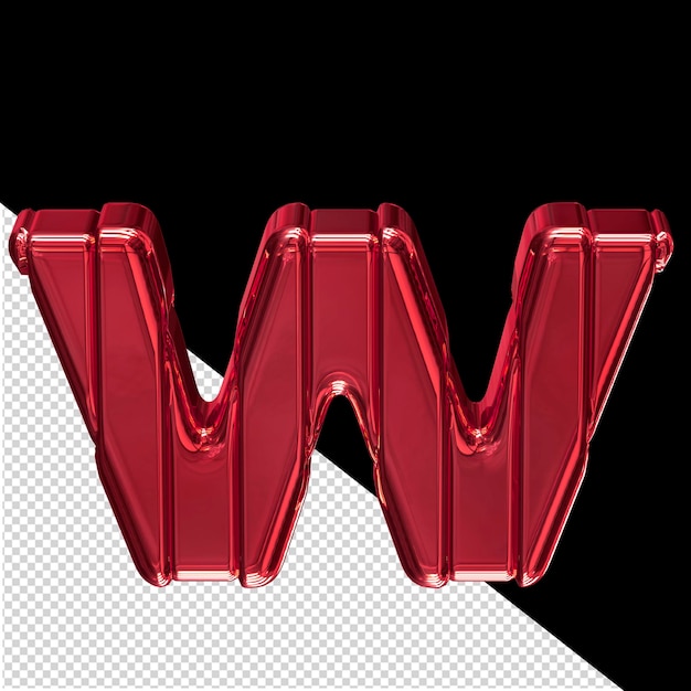 PSD red symbol with belts letter x