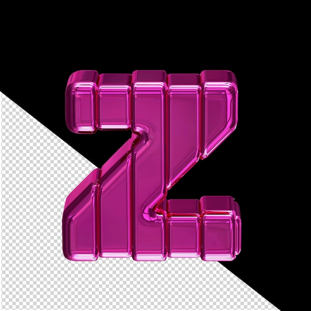 PSD red symbol with belts letter z