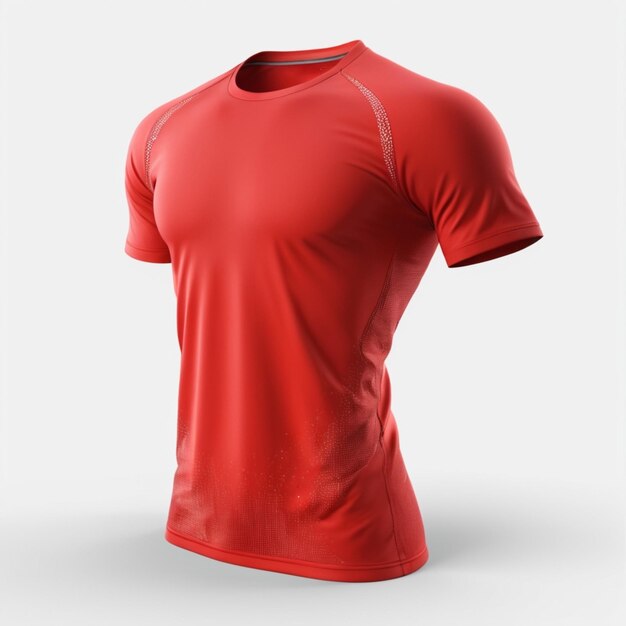 PSD t-shirt rosso psd su sfondo bianco