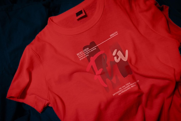 A red t - shirt with the word