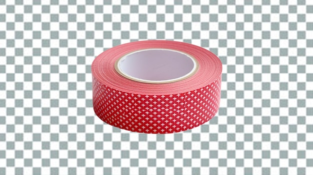 PSD red tape on transparent background