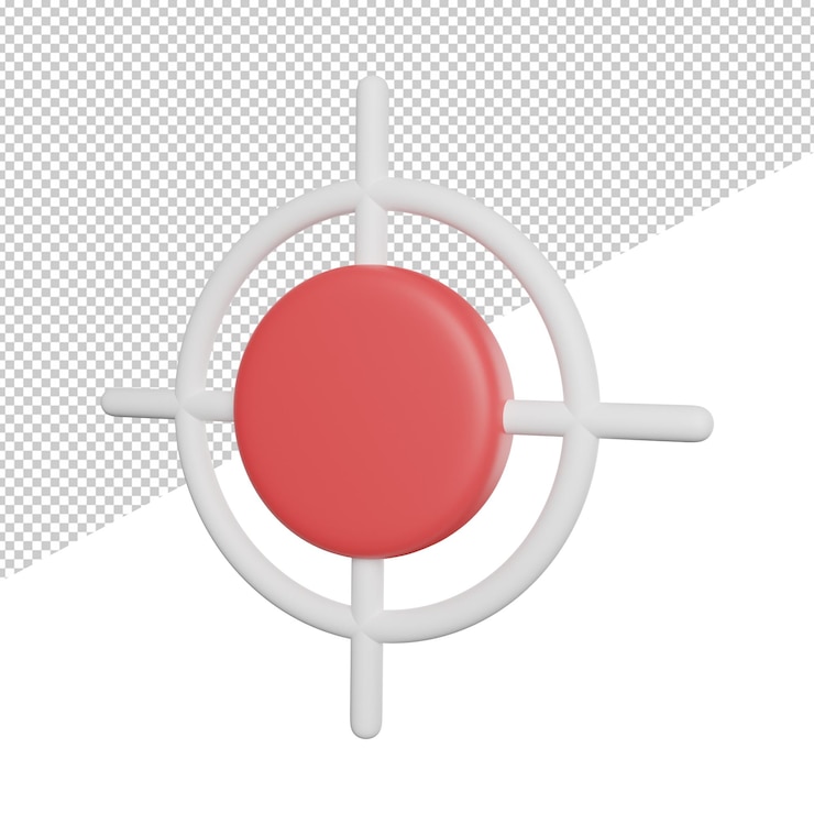 PSD a red target with a red circle on the center.