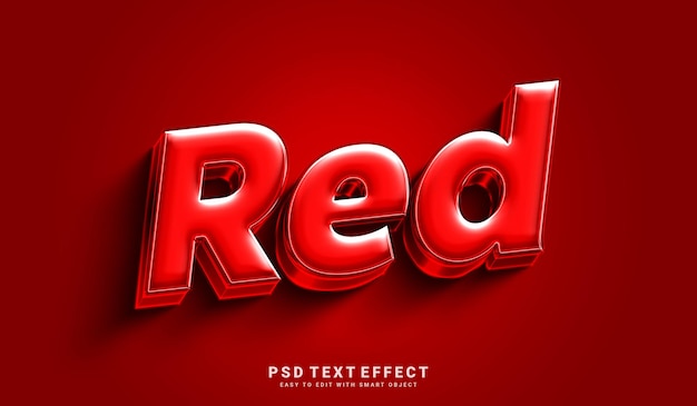 PSD red text effect