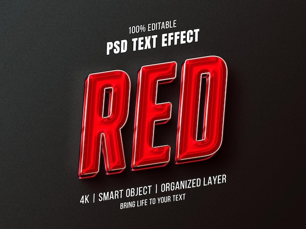 Red text effect