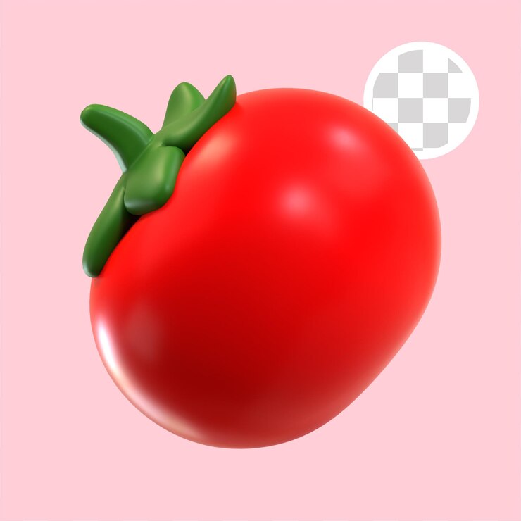 red tomato 3d icon