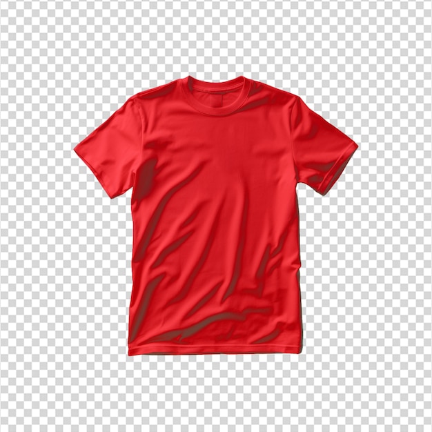 PSD red tshirt front view mockup image png