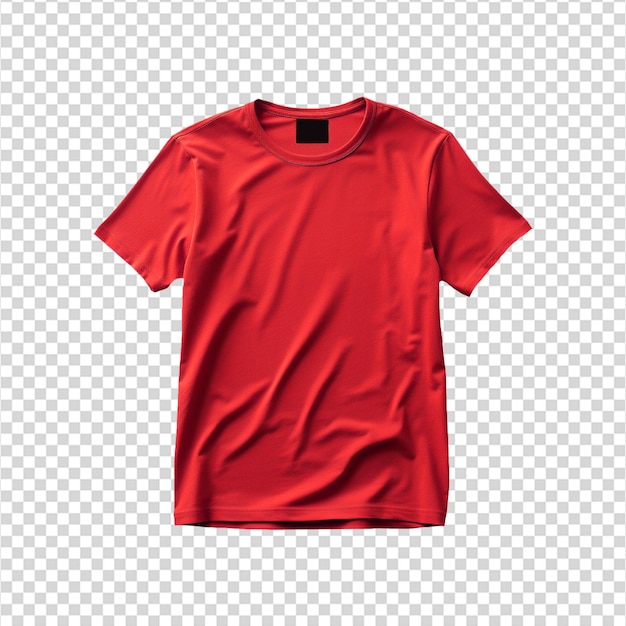 Red tshirt front view mockup image png