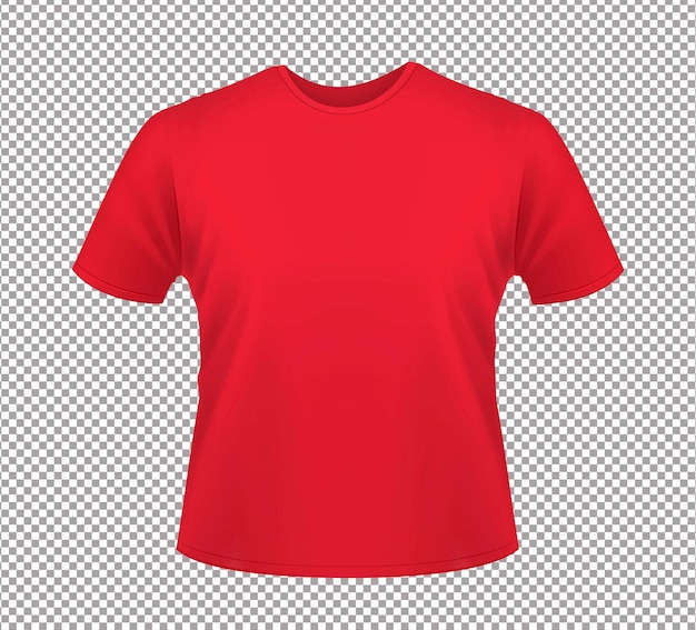 PSD red tshirt isolated on white background