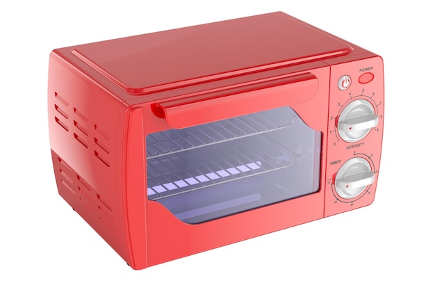 Red ultraviolet sterilizer cabinet 3D rendering isolated on transparent background