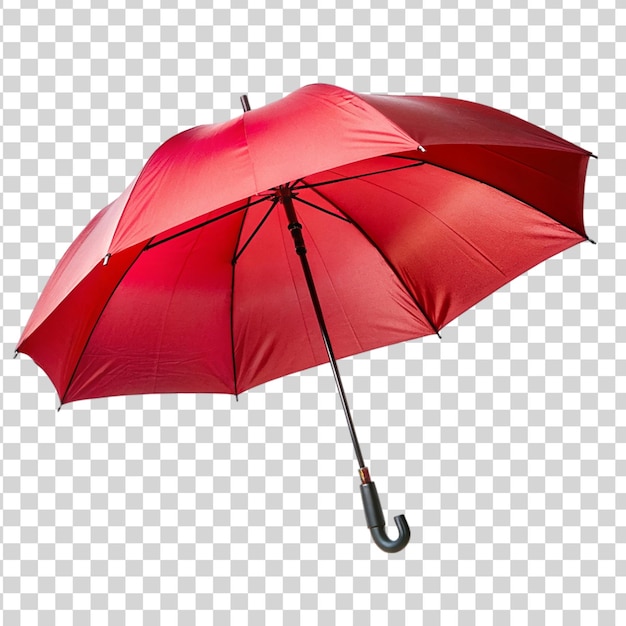 PSD red umbrella isolated on transparent background