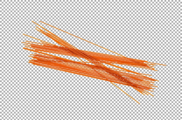 Red uncooked tomato spaghetti isolated