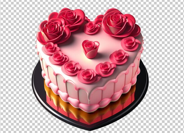 PSD torta a cuore rosso di san valentino