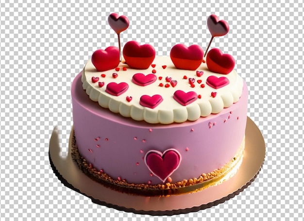 PSD torta a cuore rosso di san valentino