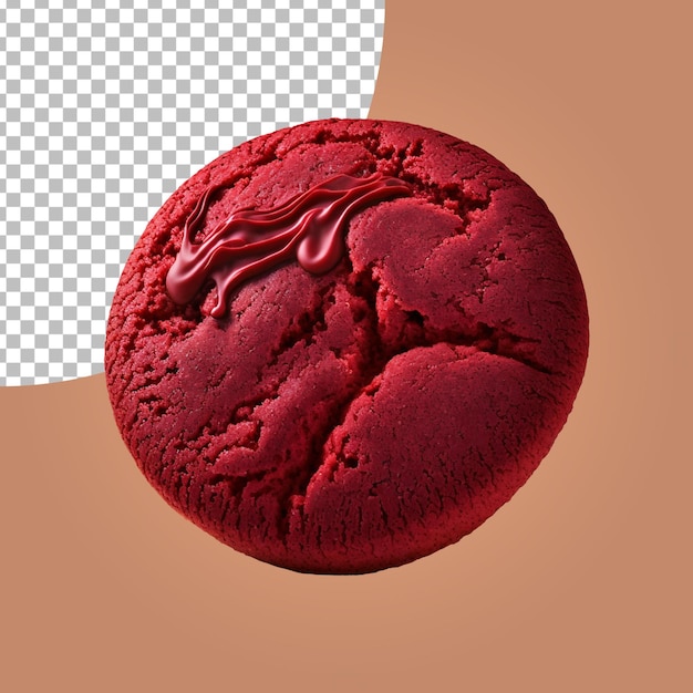 Red Velvet Cookie isolated on alpha layer