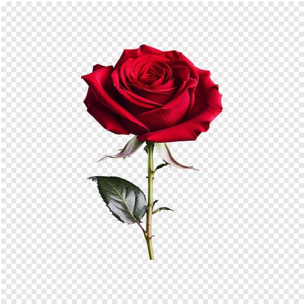PSD Красный бархат роза цветок png изолирован на прозрачном фоне