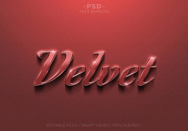 PSD red velvet text effects
