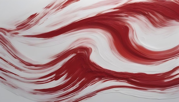 PSD red wave oil painting using brush technique