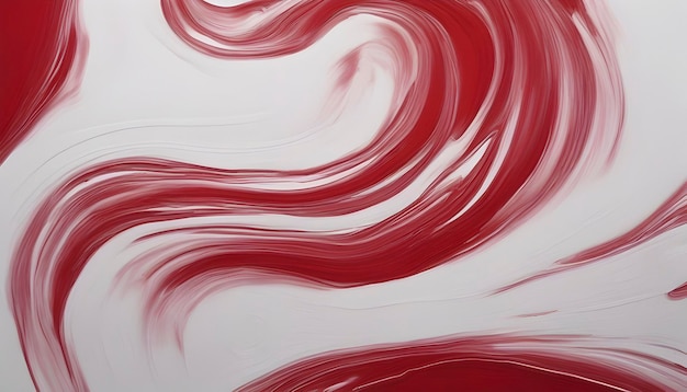 PSD red wave oil painting using brush technique