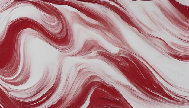 PSD red wave oil painting using brush technique