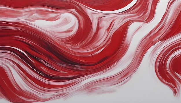 PSD red wave oil painting using brush technique