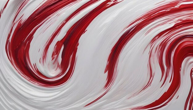 PSD red wave oil painting using brush technique