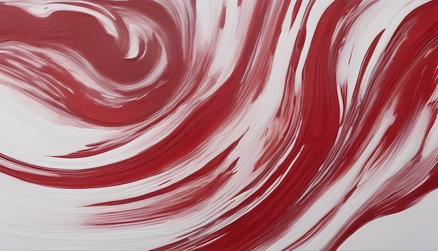 PSD red wave oil painting using brush technique