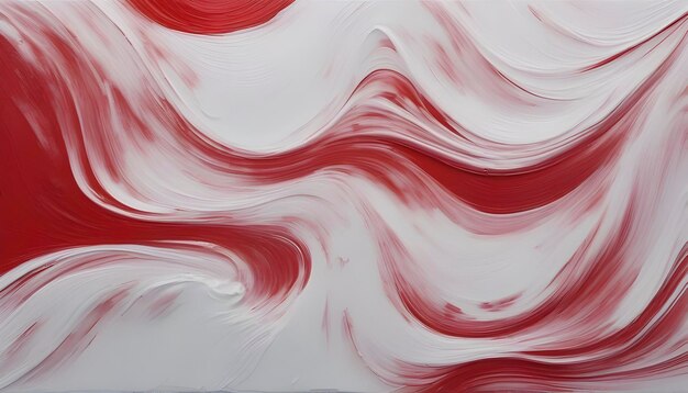 PSD red wave oil painting using brush technique