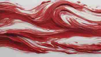 PSD red wave oil painting using brush technique