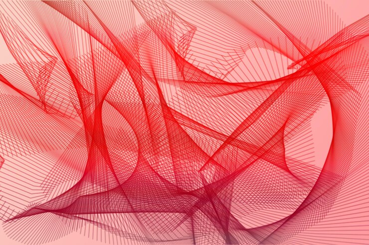 PSD red waves colorful abstract background showcases a variety of lines and shapes blending effect