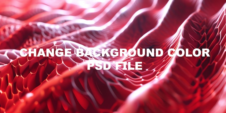 PSD a red wavy surface with a lot of detail